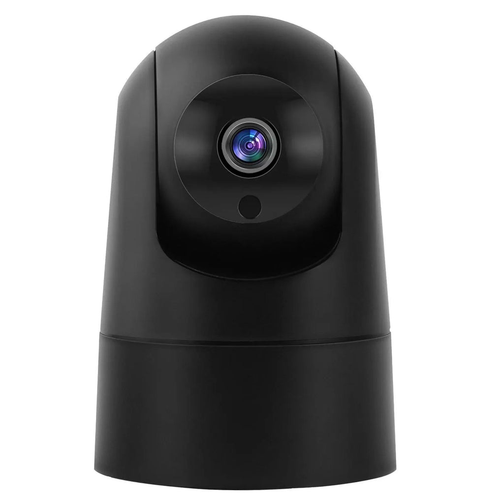 Indoor 5G dual-band shake head security camera with compact square design on a table.