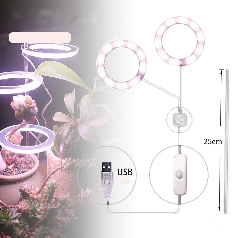 Full spectrum LED grow light for indoor plants with acrylic stick