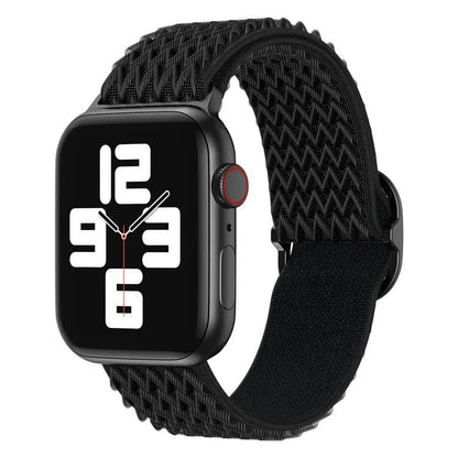 Stylishly Adjustable Apple Watch Strap in Woven Pattern with Customizable Fit