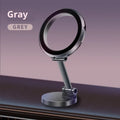 Aluminium alloy magnetic car holder with rotating base in gun colour – 60x15mm collapsible navigation bracket