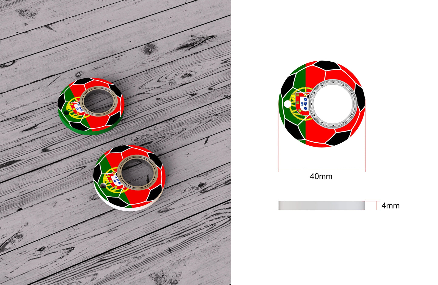 Football World Cup themed fidget spinner keychain with bottle opener for stress relief