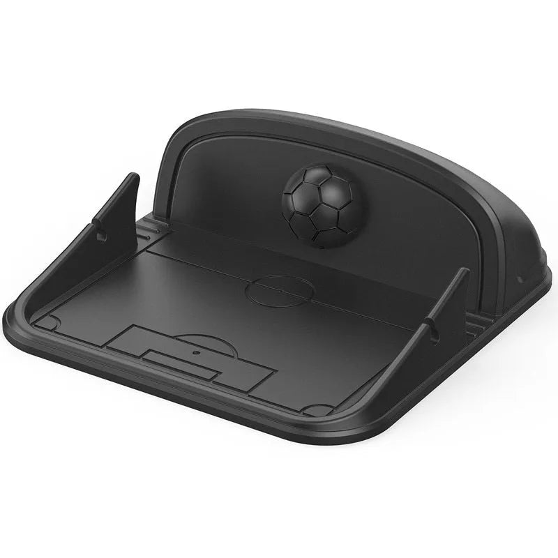 Silicone automobile phone holder with friction grip for dashboard or desktop smartphone mounting