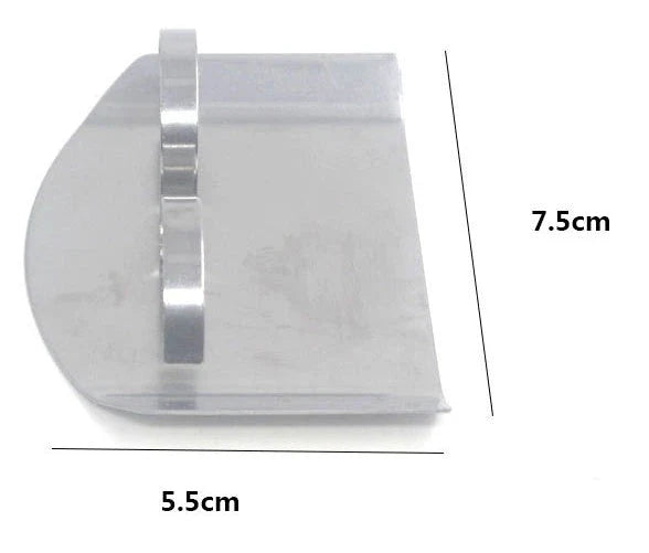 Stainless steel finger guard for safe vegetable cutting, available in single and double finger sizes