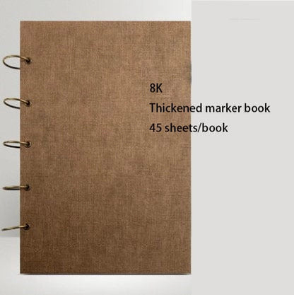 Sketchbook Freehand Sketchbook with open marker paper in various sizes and colours