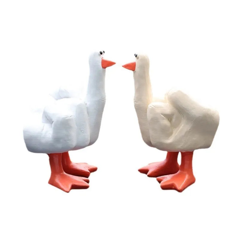 Creative vertical middle finger duck car ornament resin 5x7.7cm cartoon design
