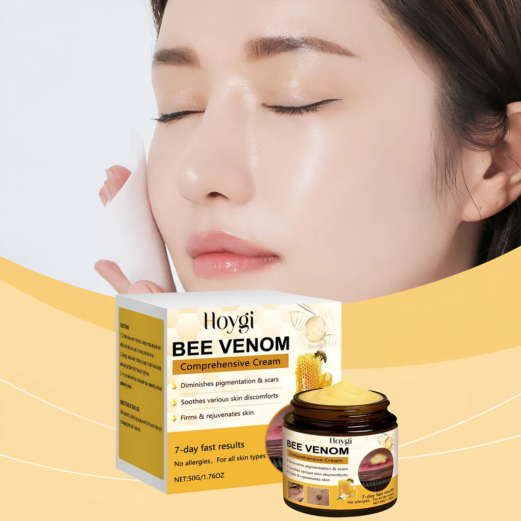 50g jar of anti-wrinkle neck cream with collagen and bee venom formulation