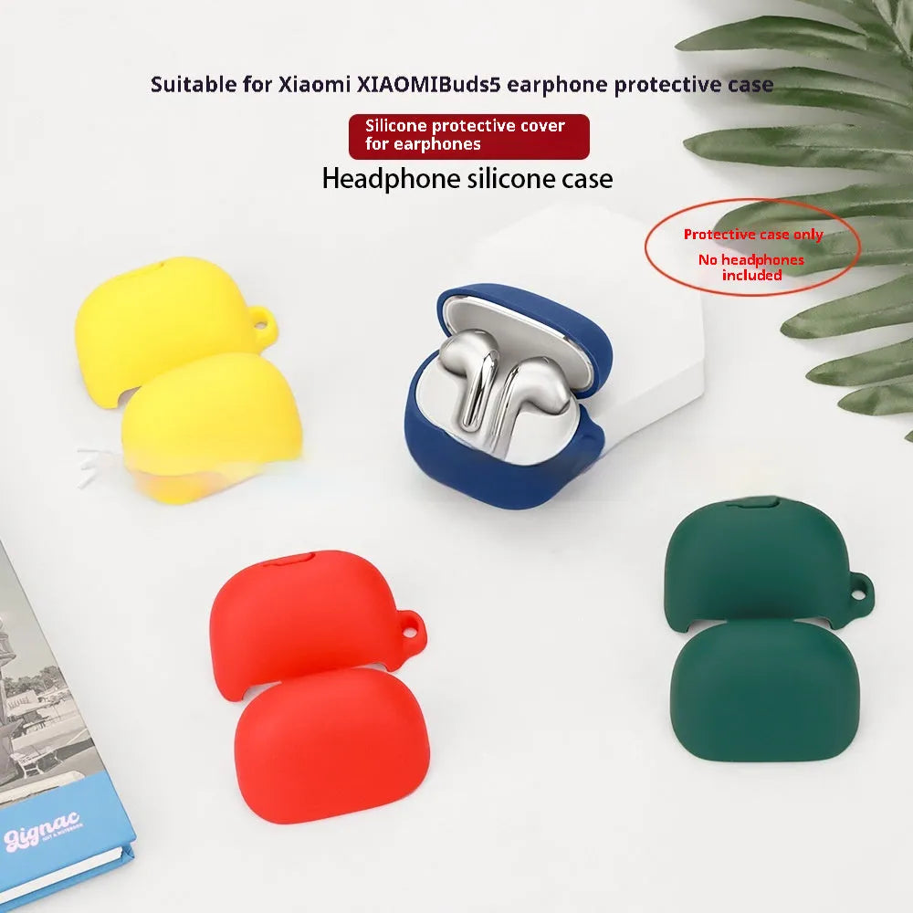 Soft silicone protective case for Buds5 Bluetooth headset in Black Nude colour, handmade universal fit