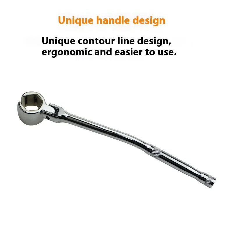 22mm hexagonal chrome-plated oxygen sensor removal socket wrench on a workshop bench.