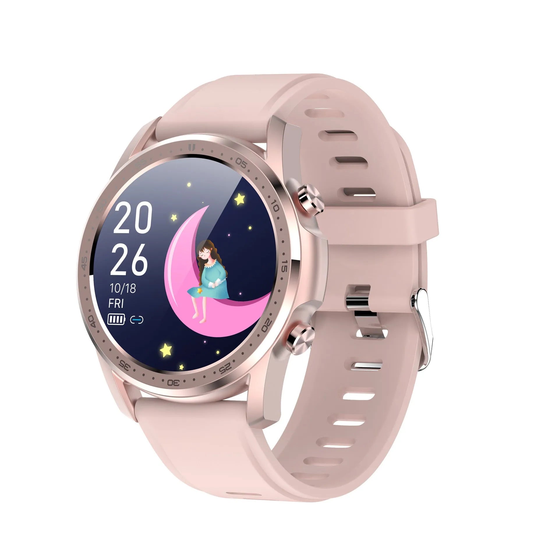 Youth2 black smart bracelet with body temperature monitoring on a wrist