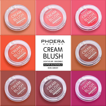 PHOERA Light And Brightening Blush Cream in eight shades for a radiant complexion