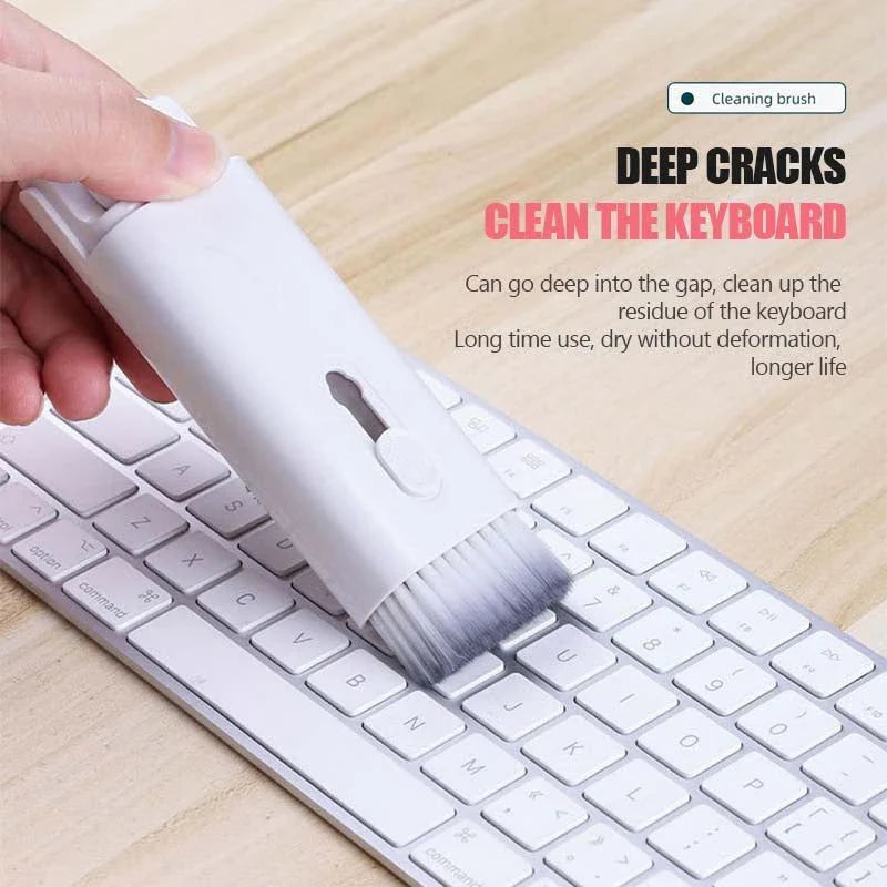 Versatile Bluetooth Cleaning Kit for Electronics with Cleaning Pen, Microfiber Cloth, Screen Mist, Retractable Brush, and Keycap Puller