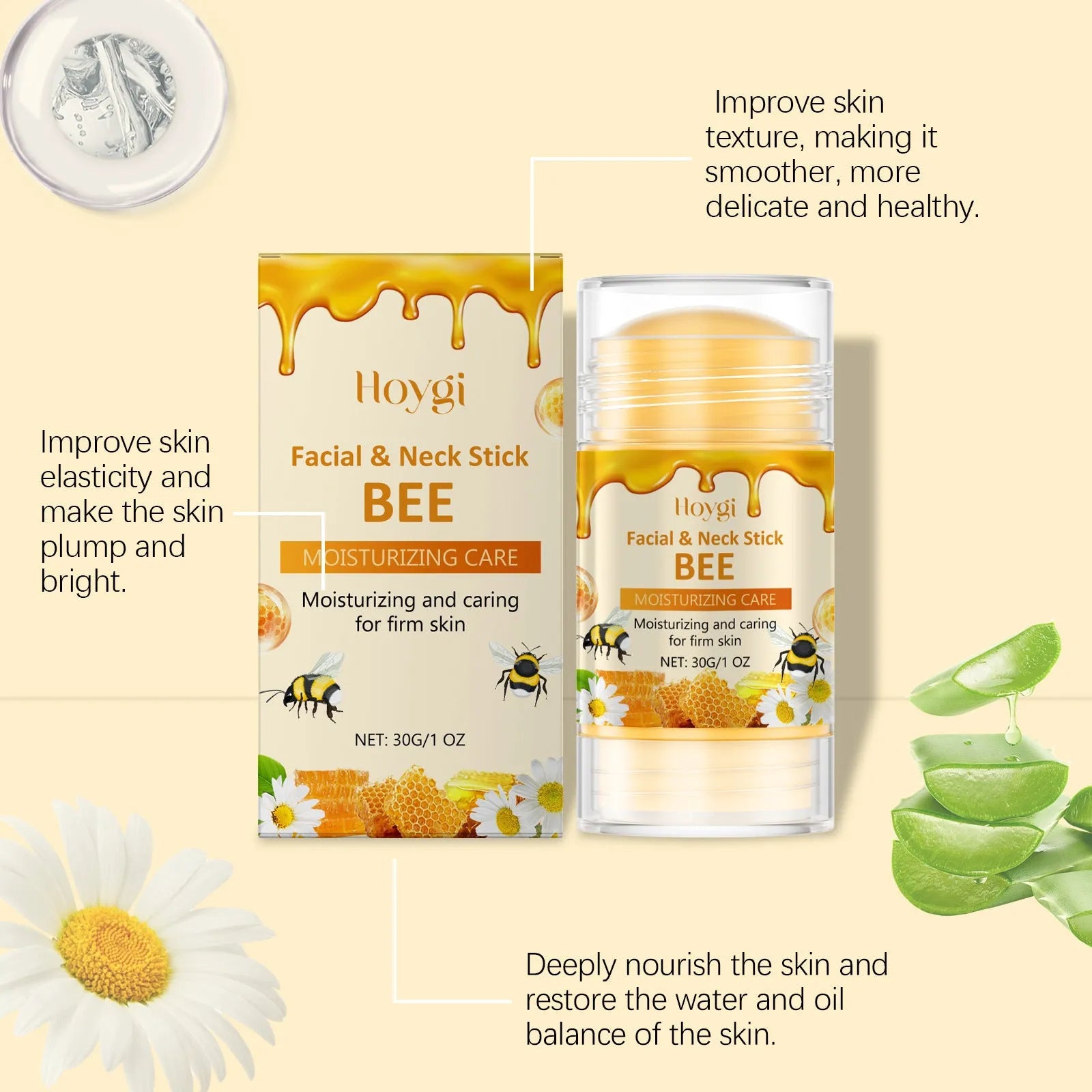 30g moisturising facial essence stick with vitamin E and botanical extracts