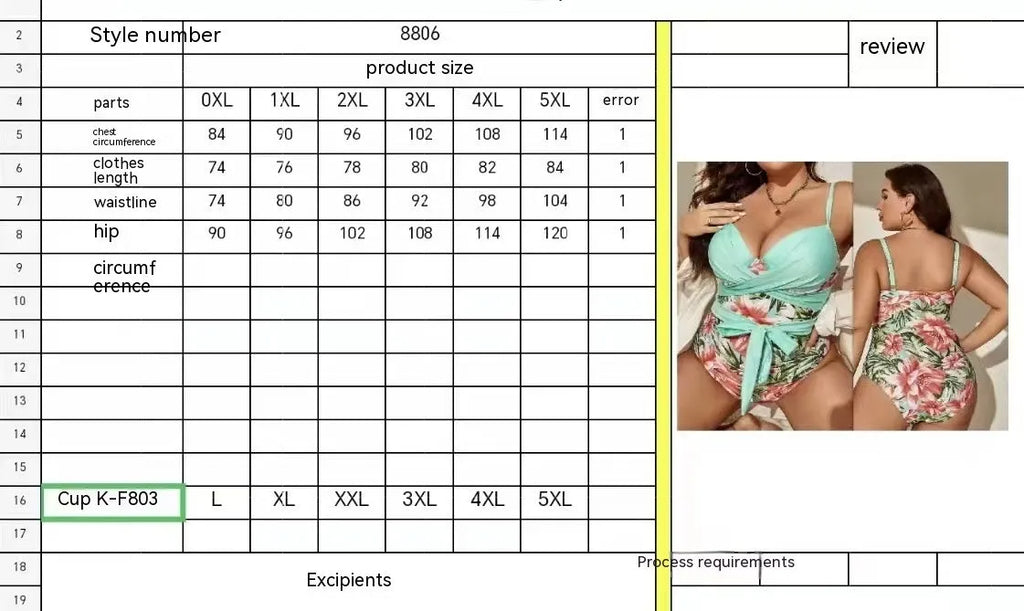 Plus size women's one-piece bikini swimsuit with lace-up front on a mannequin.