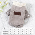 Grey lambswool-lined dog fleece vest for winter warmth shown on a medium-sized dog