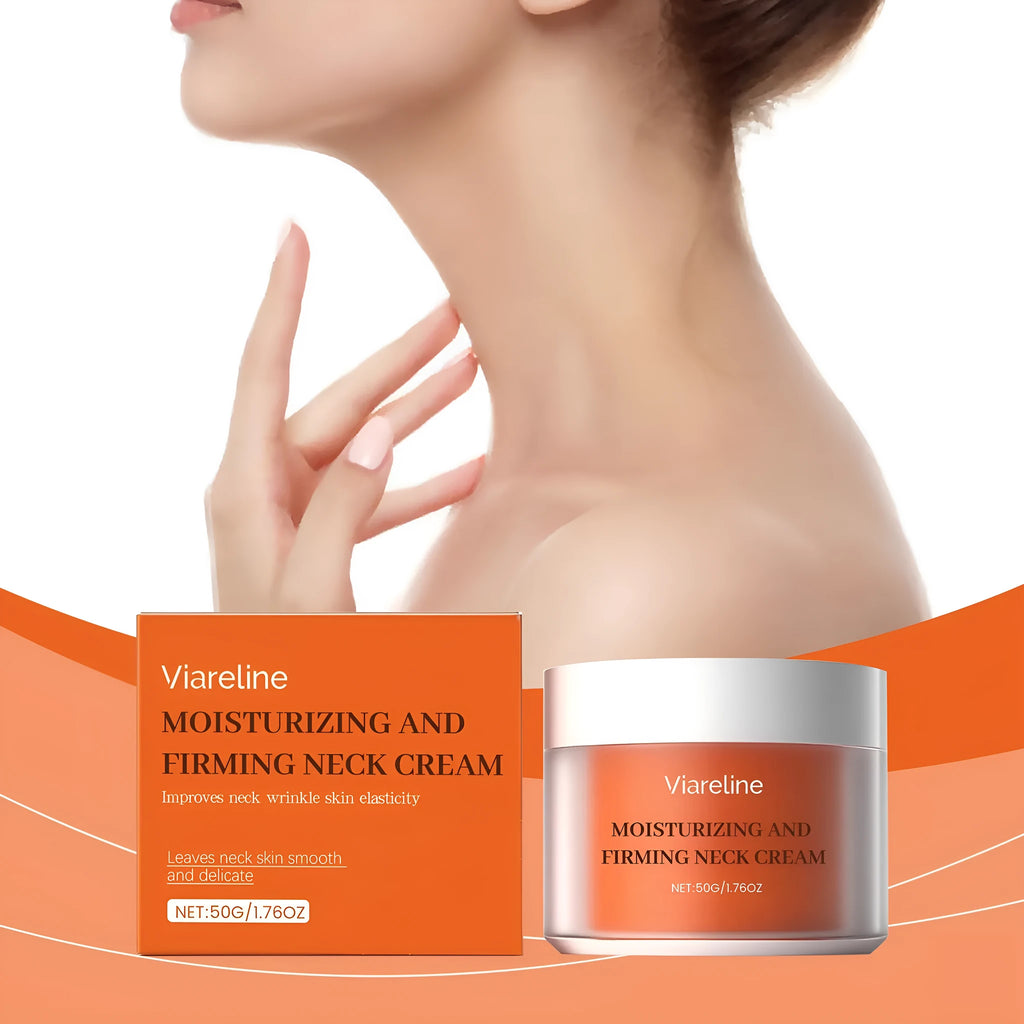 50g neck moisturising cream in compact packaging for daily contour skin care