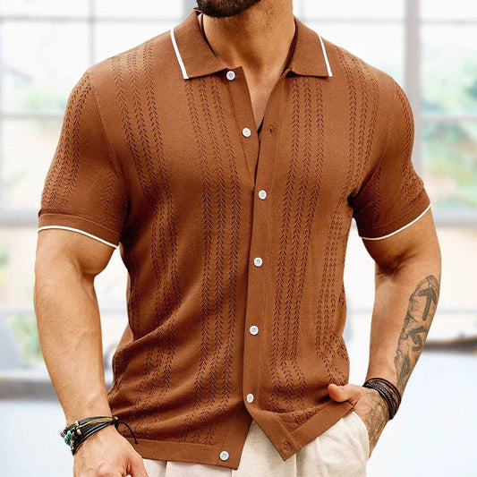 Short-sleeved polo shirt made of Tencel fabric in a variety of classic colors, perfect for casual summer wear