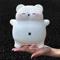 Mengshe Xiong Bao small silicone night lamp in snoring bear cartoon design with sleeping light