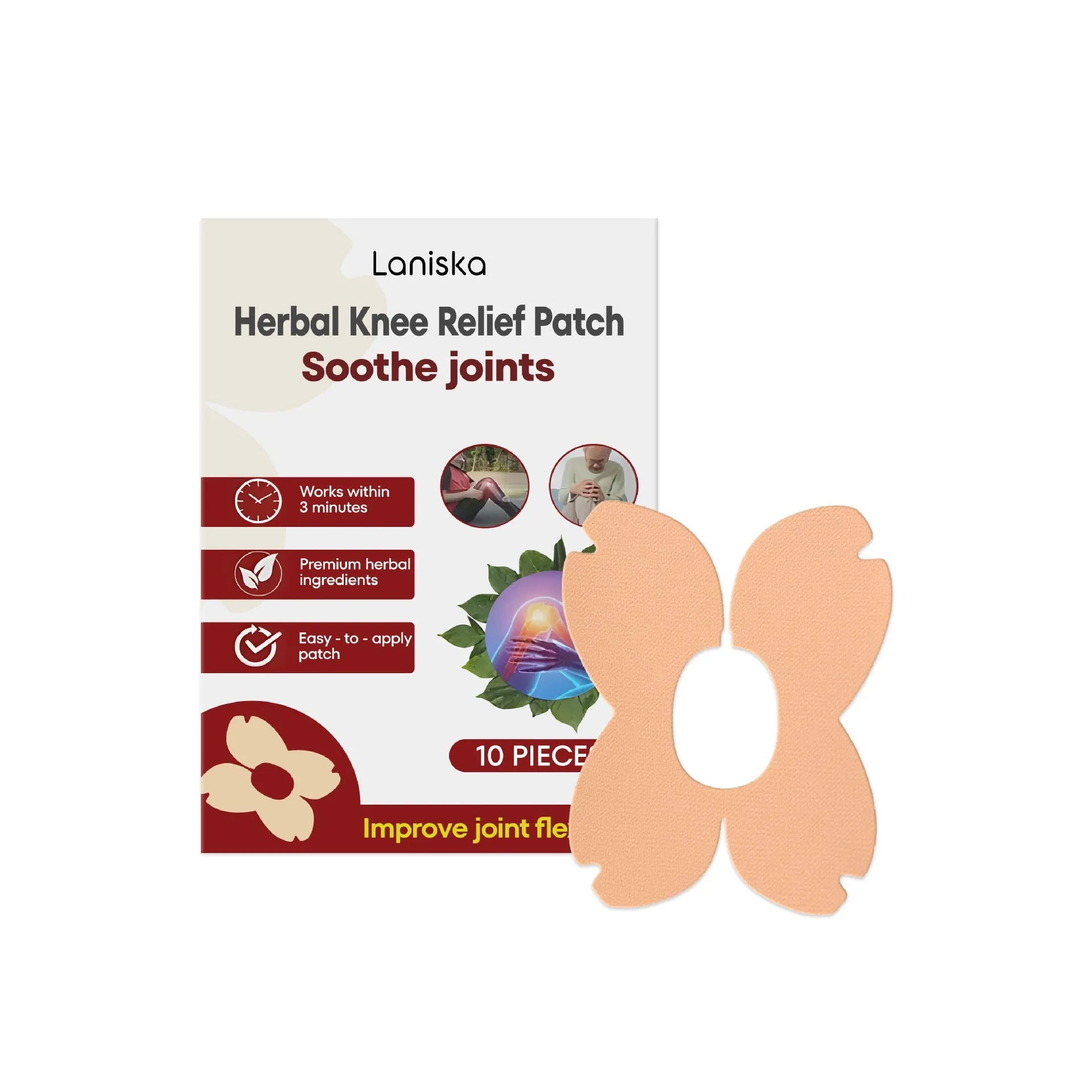 10 herbal moxa leaf and menthol joint care adhesive bandages in storage box
