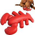 Red large hard dog chew toy for aggressive chewers and big breeds on a white background.