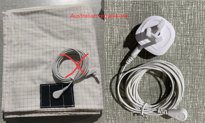 Grounded Conductive Flat Sheet for Natural Earthing with gold grounding cable