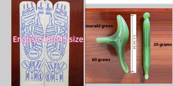 Acupressure foot massager socks with reflexology charts for enhanced therapy