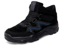 Men's classic leather lace-up casual shoes shown in available colours: black, brown, dark grey, black & white, and blue.