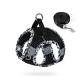 No-pull step in dog harness with breathable mesh and reflective strips, includes 1.2m leash, on a small dog