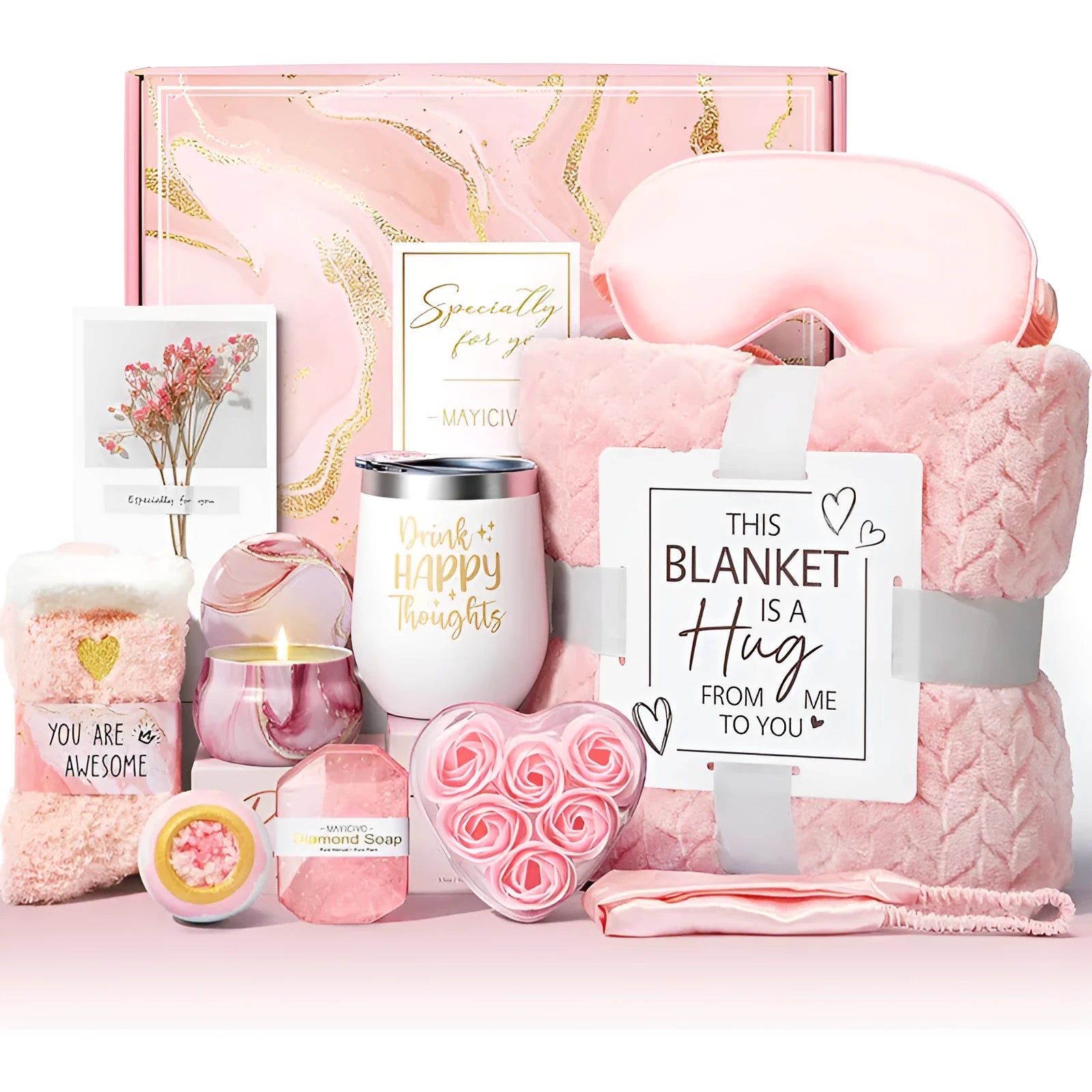 Aromatherapy candle and soap bath gift set in modern simplicity style packaging
