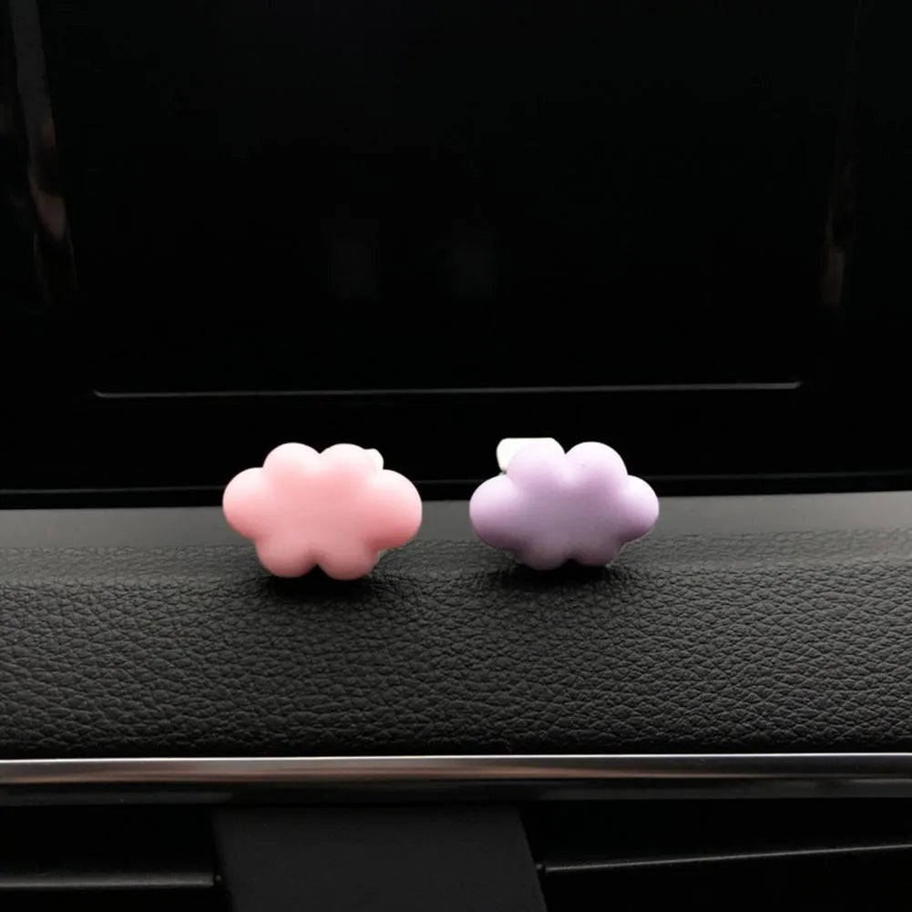 Baiyun cartoon resin car air vent fragrance clip in six colour options.
