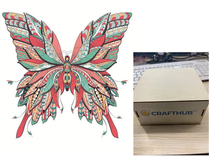 Animal Puzzle Craft Hub A3 Size Wooden Box for puzzle storage and display