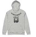 Hooded fleece-lined pullover sweater in loose fit, shown in available colour options