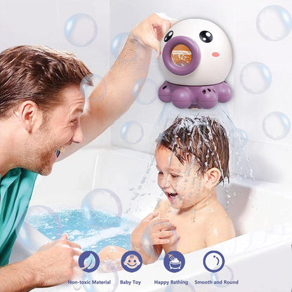 Spin & Spray Octopus Bath Toy - Rotating Shower Fun for Kiwi Kids