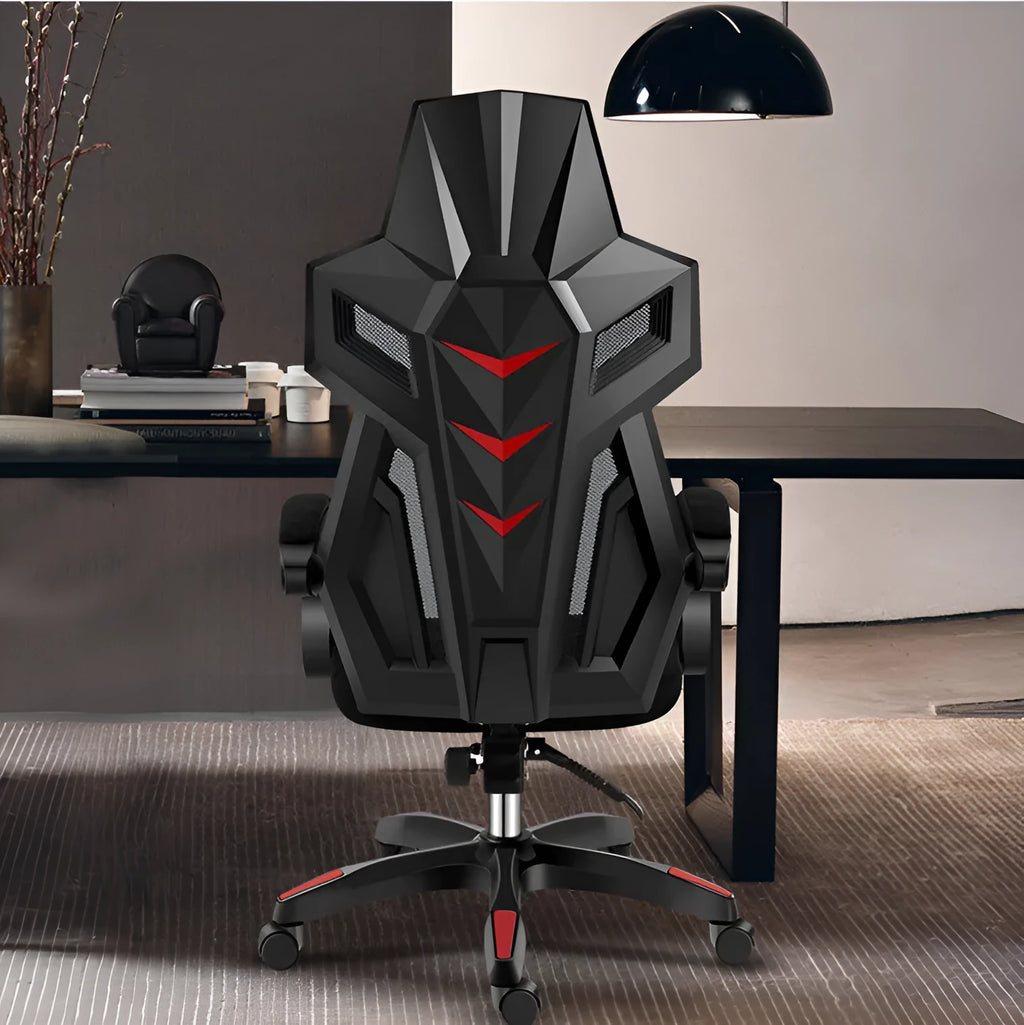 Upgrade black frame ergonomic swivel office chair with mesh backrest and latex cushion in black mesh colour option