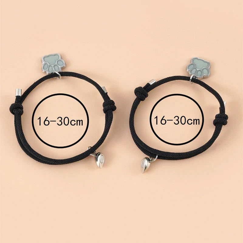 Adjustable luminous dog claw pendant bracelet with magnetic buckle in green and blue