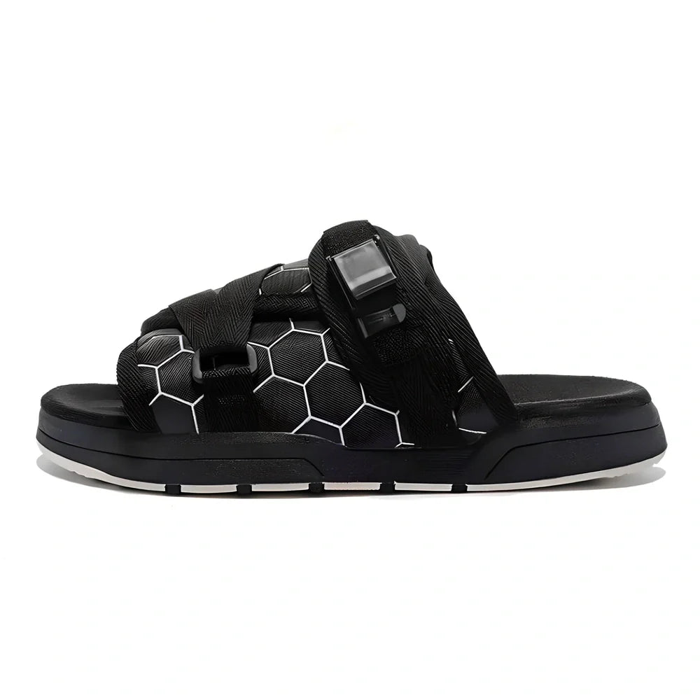 Mixed colour thick-bottom beach slippers with rubber outsole and cotton lining, sizes 35-45 for men and women