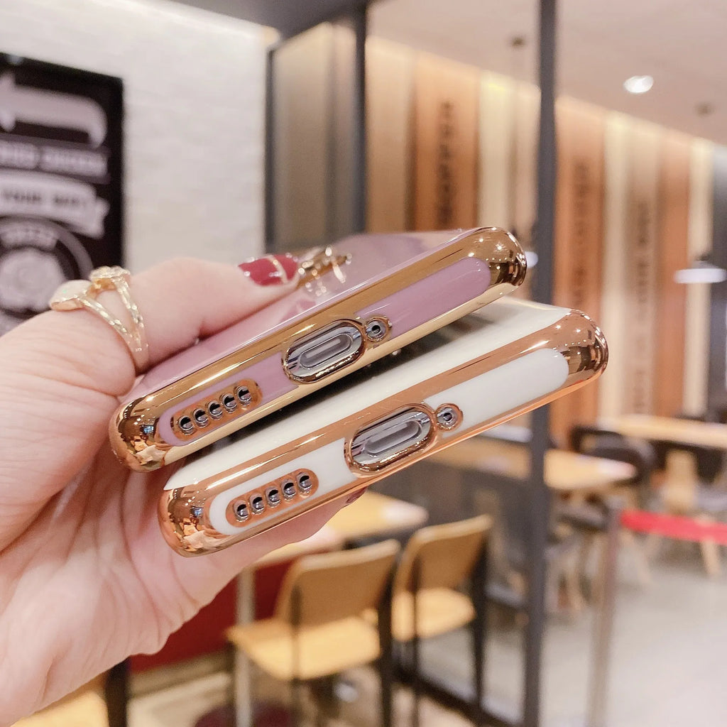 Huawei P40 Pro mobile phone case with integrated ring bracket in multiple colour options