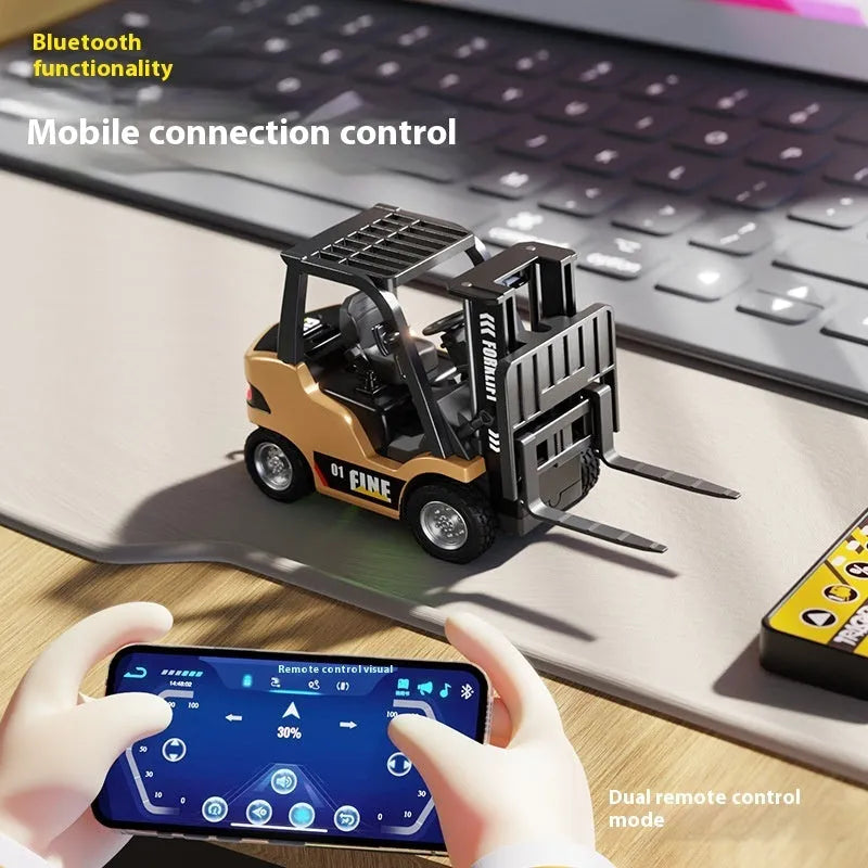 1:64 scale Bluetooth remote control alloy forklift model with mobile app control