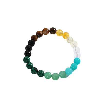 Universal Natural Stone Citrine Dongling Stone Malachite Bracelet in various colors for unisex fashion accessory