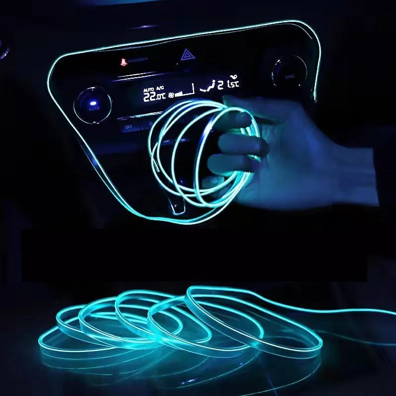 6-metre flexible USB LED car interior ambient lighting strip in multiple colour options