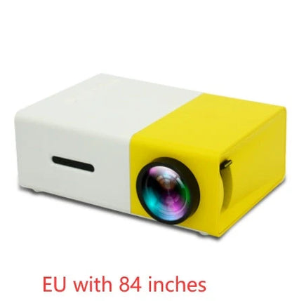 Portable home cinema mini projector with 3D HD LED display, HDMI, USB, and 1080P resolution