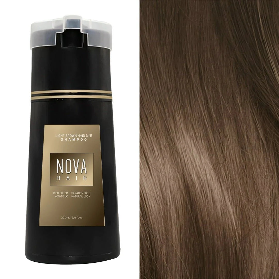 3-in-1 hair dye shampoo for fast white to black transformation with natural ingredients