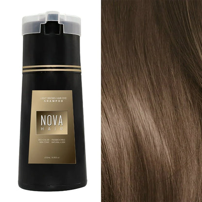 3-in-1 hair dye shampoo for fast white to black transformation with natural ingredients