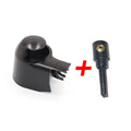 Black plastic rear wiper cover nozzle for Volkswagen Tiguan and Golf vehicles