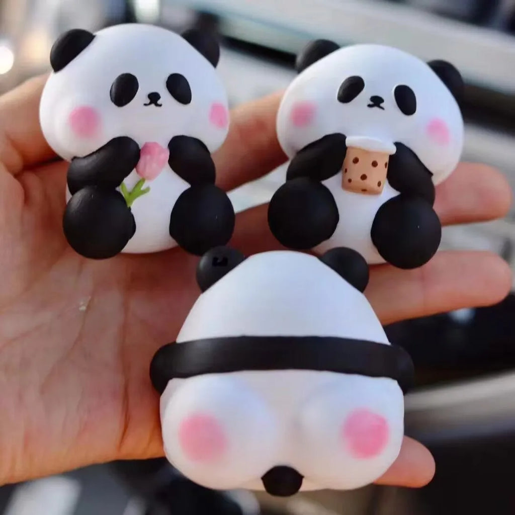 Cute panda car vent perfume decoration for aromatherapy and odour removal