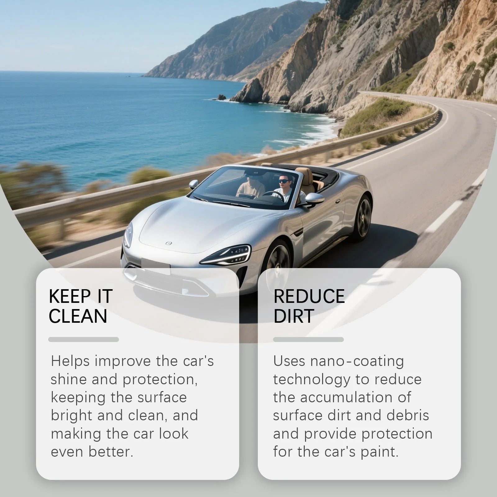 120ml ceramic coating protective spray with anti-fading and gloss maintenance properties