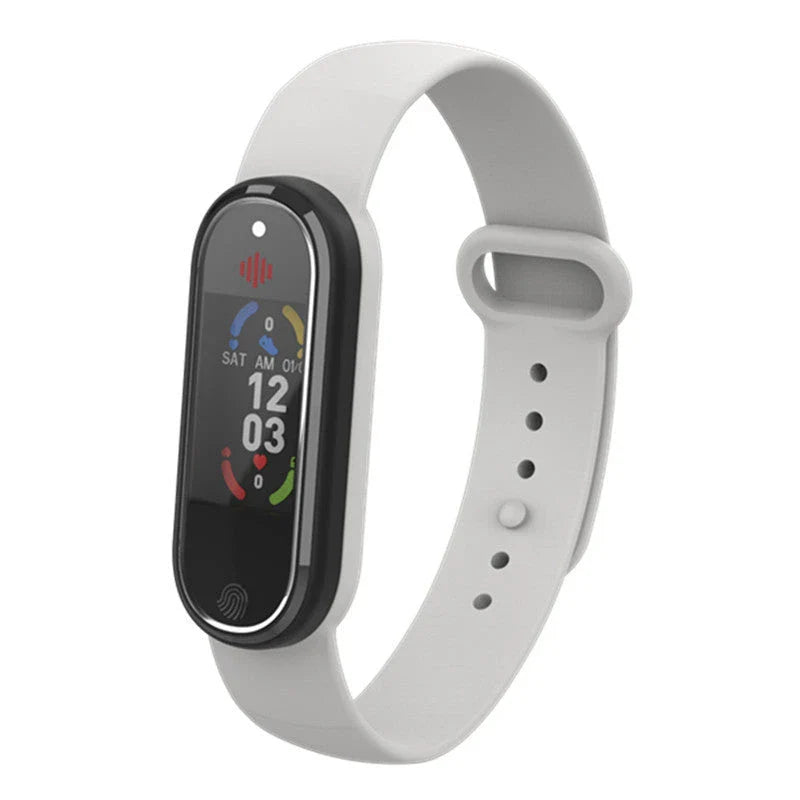 USB rechargeable mosquito repellent bracelet in black and white, perfect for outdoor protection.