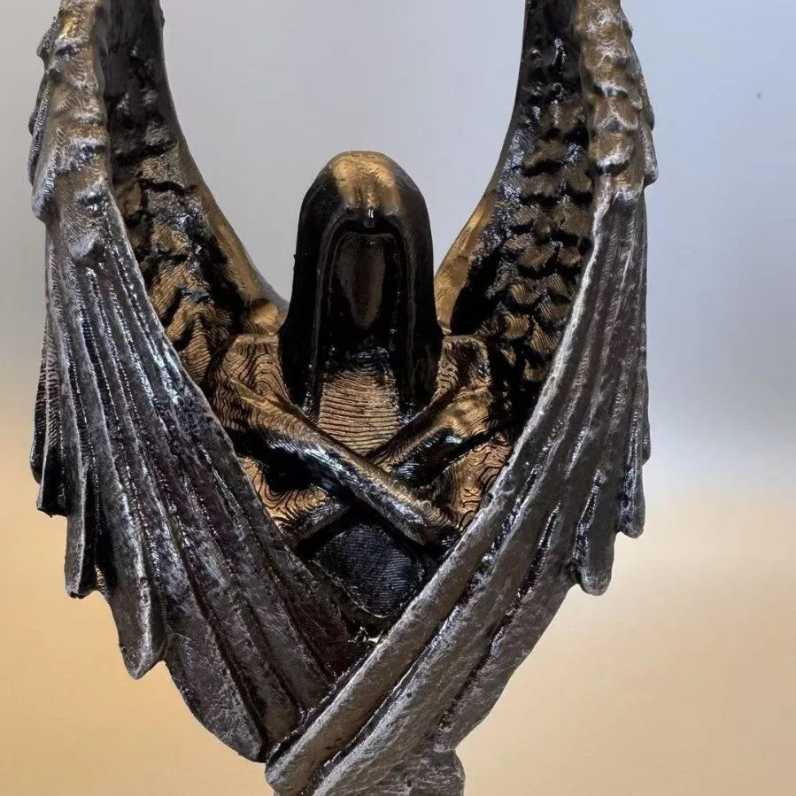 Dark Angel decorative resin statue, 17cm tall, in affordable luxury gothic style.