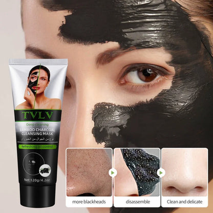 Bamboo Charcoal Cleaning Facial Mask for deep pore cleansing and skin detoxification