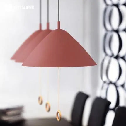 Nordic duplex creative restaurant chandelier pendant light in sand white colour, 40cm diameter
