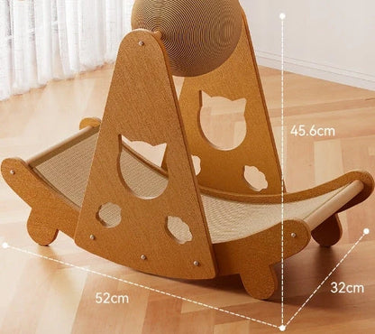 Durable sisal cat scratch board with integrated nest, perfect for protecting furniture and providing comfort for your cat